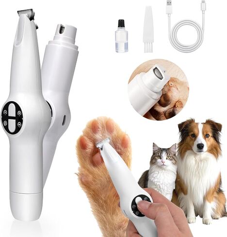 AIERSA Pet Micro Precision Trimmer,2024 New Upgrade Dog Paw Trimmer with LED Light,Quiet Pet Hair Trimmer,Waterproof Pet Shaver for Grooming,Electric Paw Clippers for Large/Small Dogs and Cats in Saudi Arabia