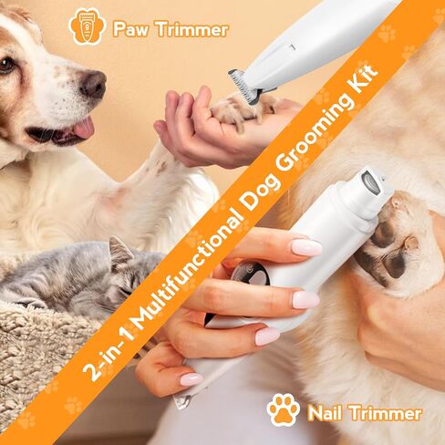 AIERSA Pet Micro Precision Trimmer,2024 New Upgrade Dog Paw Trimmer with LED Light,Quiet Pet Hair Trimmer,Waterproof Pet Shaver for Grooming,Electric Paw Clippers for Large/Small Dogs and Cats in Saudi Arabia