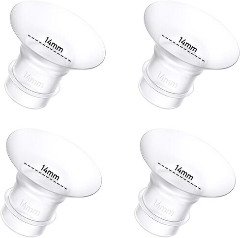 4Pcs Breast Pump Flange Insert 14mm Compatible with Momcozy/Spectra/Medela/eufy/Elvie/Lansinoh/Paruu P10 Breast Pump, Fit for Momcozy M5/M9/M6/V2 Pro/V2 pro/S12 Pro/eufy E10 S1 S1 Pro, 24mm Flange in Saudi Arabia