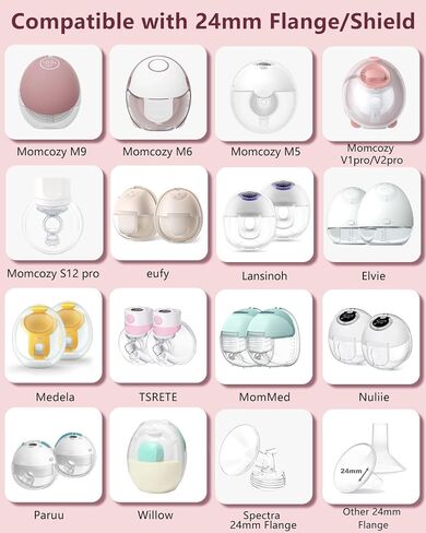 4Pcs Breast Pump Flange Insert 14mm Compatible with Momcozy/Spectra/Medela/eufy/Elvie/Lansinoh/Paruu P10 Breast Pump, Fit for Momcozy M5/M9/M6/V2 Pro/V2 pro/S12 Pro/eufy E10 S1 S1 Pro, 24mm Flange in Saudi Arabia