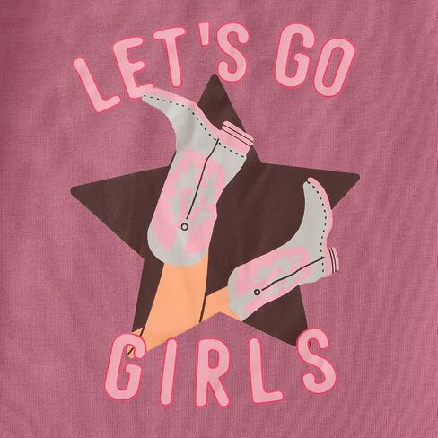 CM C & M Wodro Toddler Baby Girl Rodeo Western Cowgirl T-Shirt Funny Let Go Go Girl Boots Shirt Shirt Shirt Summer Teake Tops in Kuwait