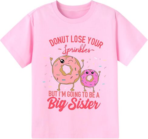 Big Sister Announcement T Shirt Toddler Girls Promoted to Big Sister Tees Outfits 1-7 Years in Kuwait