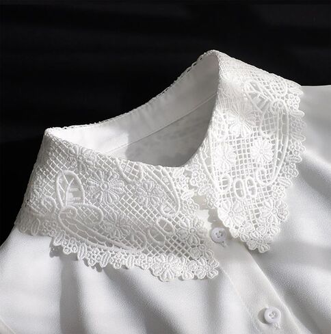 OL Stylish Chiffon Fake Collar Detachable Collar Blouse Dickey Collar Half Shirts for Girls and Women in Saudi Arabia