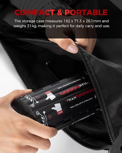 VMAN Electric Screwdriver Kit, 138 in 1 Precision Electric Screwdriver, 120 S2 Metal Magnetic Bits, LED Light, 3.7V Rated Voltage, Repair Tool Kit for Phone Watch Camera Laptop PC, Black-Red in Saudi Arabia
