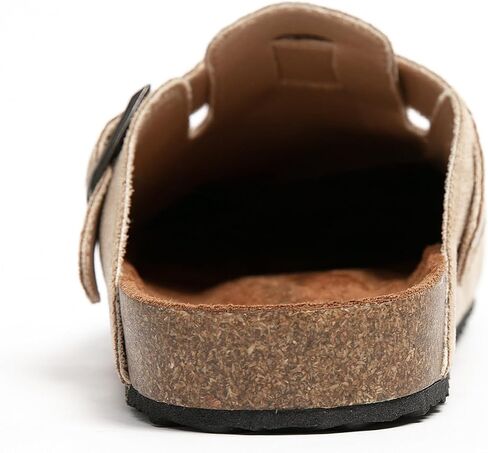 بغال جلدية أنيقة من جلد الغزال والبغال الأنيقة مع دعم القوس وأحذية Corked Footip's Clogs in Kuwait
