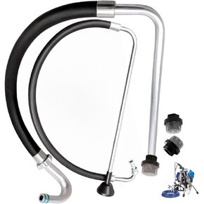 2025 Upgraded Replacement for Graco 390 395 490 495 595 Airless Paint Sprayer Suction Hose Tube & Reflux Line Kits, Compatible with Tongshan T300 500 Airless Spraying Line Painting Machine