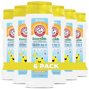 Arm & Hammer 6 Pack Essentials Kids Body Wash - 3-in-1 Watermelon Kiwi 22.5oz - Non Toxic Kids Shampoo and Body Wash And Conditioner
