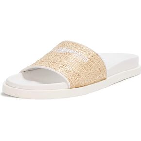 KARL LAGERFELD Women's Everyday Cushioned Insole Hazlet-Flat Slide Sandal