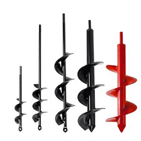 Auger Drill Bit for Planting 5 Pack, Garden Ground Earth Spiral 3/8" Hex Drive Drill, Easy Bulb Post Hole Digger Flowers, Metal Bedding Digging Plant Rapid Planter Tool