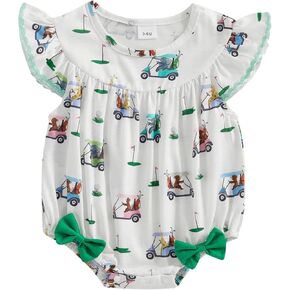 Infant Baby Girl Summer Outfit Golf Short Sleeve Romper Bodysuit Jumpsuit Casual Summer Clothes