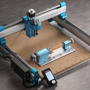 4040-PRO CNC Machine with 4th Axis Rotary Module Kit and Offline Controller