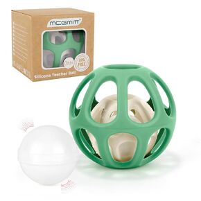 MCGMITT Sensory Balls for Baby, Easy Grasp Food Grade Stretchy Silicone Baby Teether Ball for 0-6 6-12 Months, BPA-Free Montessori Chew Toy, Newborn Infant Learning Developmental Toys Gift
