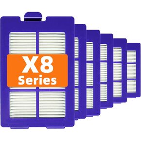 BBT BAMBOOST Filters Replacement Parts Fit for Eufy X8, Eufy Robovac X8 hybrid, Filter Accessories Vacuum (Pack of 6)