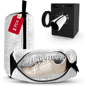 2x Premium Shoe Washing Machine Bag For 360° Deep Clean. Laundry Wash Bags For Protecting Shoes During Wash. Shoe Washing Bag For Delicate Cleaning. Shoe Laundry Bag For Washer.