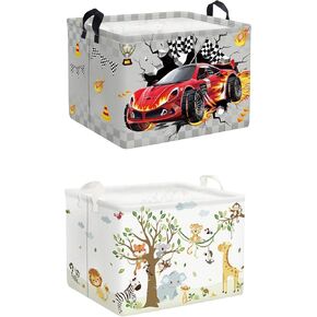 3D Monster Truck Woodland Animal Nursery Storage Basket