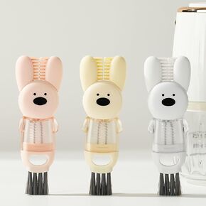 3-Pack Bottle Cleaning Brush Set - 4-in-1 Silicone Cup & Lid Cleaner for Insulated Bottles, Home Kitchen Tools