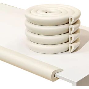 U-Shaped Foam Edge Protectors for Baby Proofing (4m Total) - 2cm Thick Non-Toxic Corner Guards for Coffee Table,Cabinet,Countertop - 4 Colors Safety Padding(Gray)