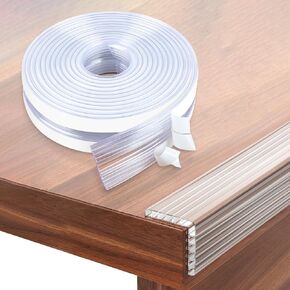 Baby Proofing 6.6ft Long (0.9" Wide),Clear Corner Protectors,Soft Edge Protectors Corner Guards Furniture Corner&Edge Safety Bumpers with Upgraded Strong Adhesive for Sharp Furniture & Table Edges