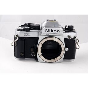Nikon FA SLR film camera in chrome body; lens is not included (Renewed)
