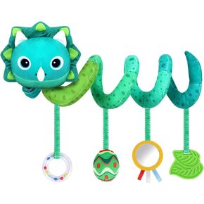 Car Seat Toys for Babies 0-6 Months,Baby Activity Stroller Toy for Newborn 0 3 6 Months,Hanging Rattle Toys for Crib Mobile with Rattles and Squeaker for Babies Infant Boys Girls Gifts-Dinosaur
