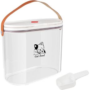 Outdoor Bird Seed Storage Container 7Lbs|Portable Bird Food Container with Handle|Clear Bird Seed Bin with Food Scoop|ideal for Wild Bird Seed,Sunflower seed|Clear Plastic-BPA Free