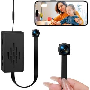1080P Camera DIY Module, 5G/2.4G WiFi Nanny Cam with Motion Detection 140° Wide Angle, Portable Mini Camera Module for Home Security (5G/2.4G WiFi with 64G Card - Built-in 800 mah Battery)