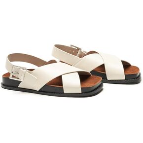 C. Paravano Women's Flat Sandals - Slippers with Arch Support - Adjustable Buckle Slip-On Fashion Slides for Casual Walking, Beach