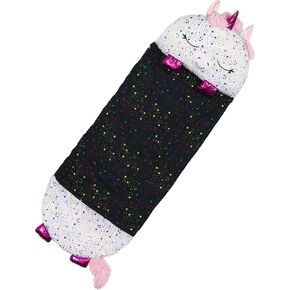 Happy Nappers Pillow & Sleepy Sack- Comfy, Cozy, Compact, Super Soft, Warm, All Season, Sleeping Bag with Pillow- Narwhal (Medium- 54" x 20")