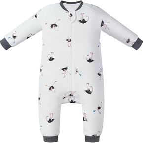 Organic Cotton Long Sleeve Footed Sleep Bag | 1.0 TOG | GOTS Certified, OEKO-TEX® STANDARD 100 Certified