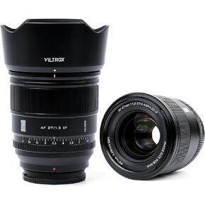 VILTROX 27 mm F/1.2 Pro XF Prime APS-C Autofocus Lens for Fuji X Mount X-T30 X-T4 X-E4 X-Pro3 X-T200 X-S10 (Auto Focus, STM, Large Aperture) Black