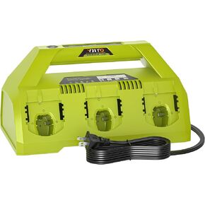 Upgraded 6-Port Fast Charger for Ryobi 18V Lithium-Ion Batteries, Compatible with Ryobi 18V ONE+ Battery Systems, Replacement for P135 Charger (6-Pack Charging Station)