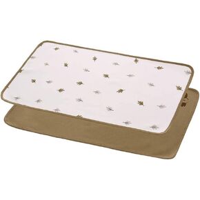 2Pcs Diaper Changing Pad Waterproof Baby Change Mats Bed Pads Washable Soft Cotton Reusable Underpads Incontinence Pad for Baby Toddler Kids Elderly Pet (L,Coffee)