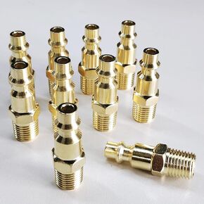 Brass 1/4 Inch NPT Industrial Brass Female Air Hose Fittings Quick Connect Adapter, Air Coupler and Plug Kit, Air Compressor Fittings 10pcs (Female NPT)