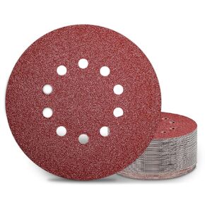 9 Inch 10 Holes Sanding Disc 40 Grit Drywall Sandpaper 15pcs for Popcorn Ceiling Sander Pads