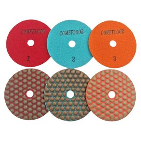 Diamond Dry Polishing Pads Premium Grade 4 Inch 3 Step Polishing Pad for Marble Concrete Granite