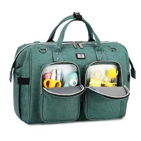 Diaper Bag Totes with Changing Pad & Stroller Straps, Large Portable Newborn Baby Bags, Unisex and Stylish Travel Diaper Backpacks for Mom and Dad (cute bear pattern)