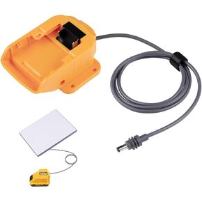 Battery Powered Charger for Starlink Mini Compatible with DeWalt Batteries, 60W 20V/3A Output, Waterproof DC Barrel Jack, Lightweight and Portable for Outdoor and Emergency Use