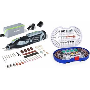 WORKPRO 12V Cordless Rotary Tool with 114 Easy Change Accessories & 276-piece Rotary Tool Accessories Kit