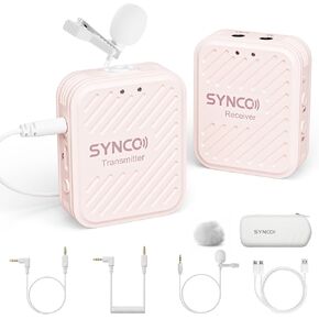 Synco G1 (A1) Gray ، 2.4 جيجا هرتز اللافالير لافالييه الميكروفون لكاميرا DSLR ، والهاتف المحمول الميكروفوني المهني ، والمكتبة ، والكمبيوتر المحمول ، والكمبيوتر اللوحي ، متوافق مع Canon و Sony و Nikon و Wireless-Lapel-tie-port