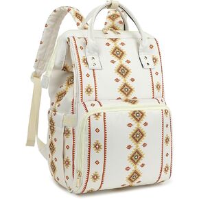 Boho Diaper Bag Backpack for Mom Dad, Multifunctional Bohemia Baby Nappy Backpack with Stroller Straps Insulated Pockets (Coffee)