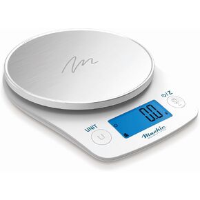 Food Kitchen Scale by NutraTrack™ Digital Grams and Ounces for Coffee, Weight Loss, Baking, Cooking, Keto and Meal Prep, LCD Display, Stainless Steel, LOWEST 0.5g INCREMENTS Accuracy meets Durability!
