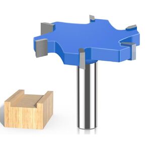 6 Flute CNC Spoilboard Surfacing Router Bit 1/2 inch Shank, Extra Large 2-9/16"/65mm Cutting Dia, Cut Length 13/64"/ 5 mm, Slab Flattening Planing Bit Wood Milling Cutter Planer Woodworking Tool