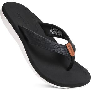 AEROTHOTIC Flip Flops Arch Support Womens – Slip On Recovery Plantar Fasciitis Relief Orthotic Slippers – Lightweight Thong Cushioning Sandals Women – Indoor Outdoor Beach Yoga Mat Footbed Footwear