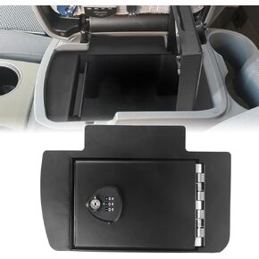 3mirrors Center Console Safe Gun Safe with Spring Hinges and Elliptical lock Compatible with 2005-2015 Toyota Tacoma