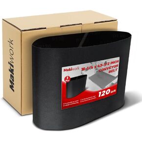 Drum Sander Feed Belt Conveyor - Compatible with Steel City 16-32 Drum Sander, Silicone Carbide, 16-1/4" x 43-1/2", 120 Grit