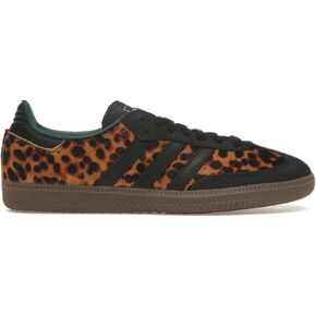adidas Samba OG Womens Sneaker (Black Green Leopard, 7)