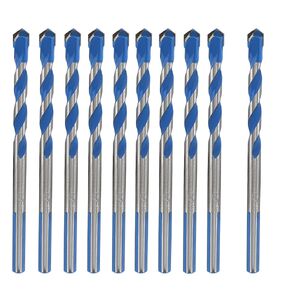 Piutouyar 10 Pcs 5mm Masonry Drill Bits, 13/64" Carbide Drill Bits Set for Concrete, Tile, Glass, Ceramic, Brick, Wood