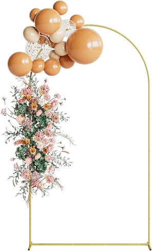 Wedding Arch Set of 3, Gold Metal Arch Backdrop Stand, Balloon Arch Stand Wedding Arch Frame for Ceremony Decoration (Gold, 7.2FT, 6.6FT, 6FT Backdrop) in Saudi Arabia