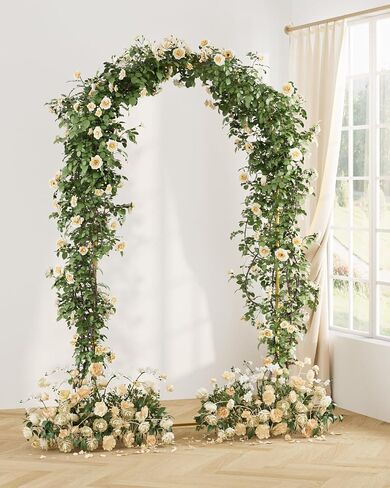 Wedding Arch Set of 3, Gold Metal Arch Backdrop Stand, Balloon Arch Stand Wedding Arch Frame for Ceremony Decoration (Gold, 7.2FT, 6.6FT, 6FT Backdrop) in Saudi Arabia