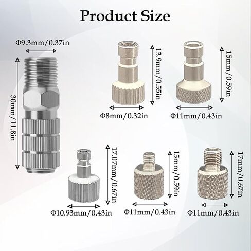 Hubest Airbrush Quick Release Disconcect مع G1/8 "Slad و Badger & Paasche Mal in Kuwait